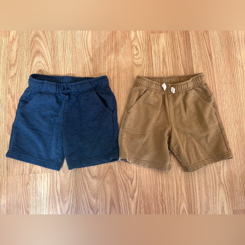 Kids' Blue and Brown Shorts Set